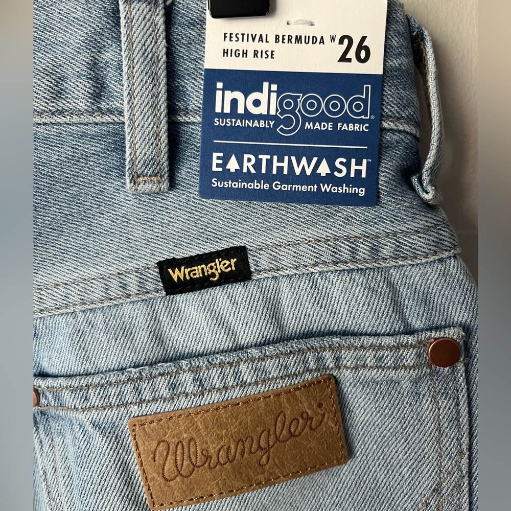 Wrangler festival high waist cut off jeans shorts NWT 26 - Picture 9 of 11